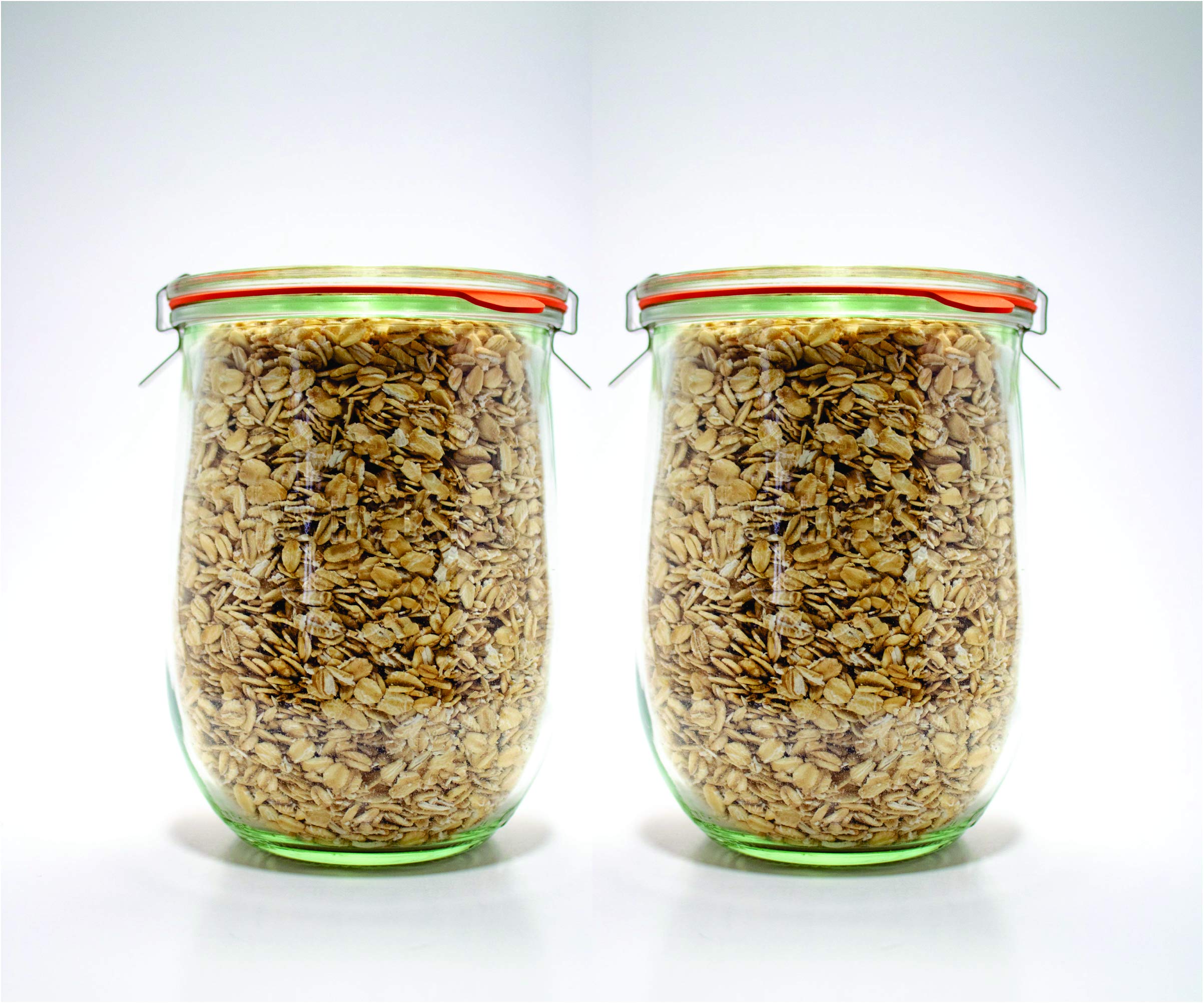Weck Tulip jar decorative canister for kitchen and bathroom use.