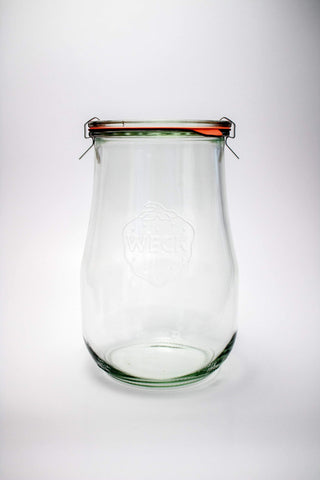Weck Tulip Jars dishwasher safe label for convenient cleaning.