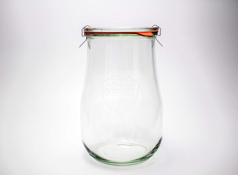 Weck Tulip Jars multiuse setup for pantry and decorative storage.