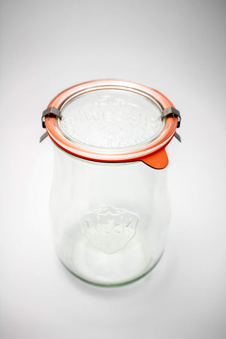 Weck Tulip Jars rubber gaskets prepared for secure storage.