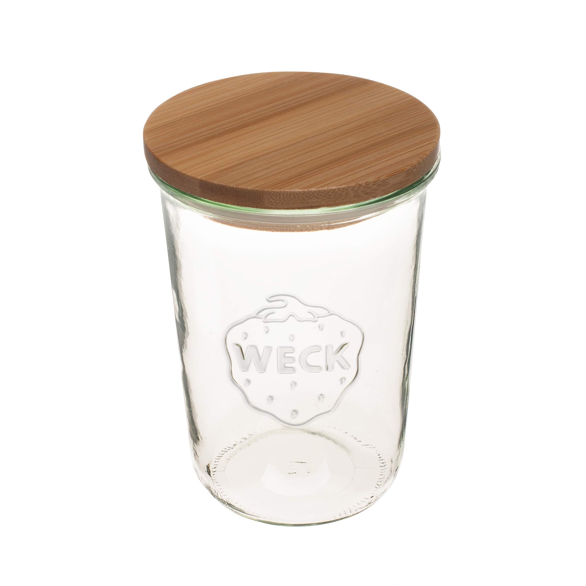 WECK wide-mouth glass jar for easy filling and cleaning.
