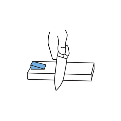 Wedgek AGM blue angle wedge with measurements and compact dimensions.