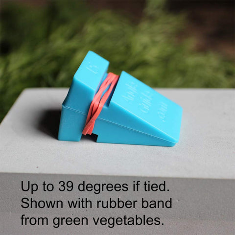 Wedgek AGM blue angle wedge close-up of durable plastic material.
