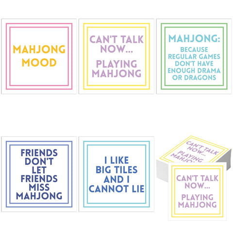 Weekgrat Mahjong napkins with green pattern, great for party decor and quick cleanups.