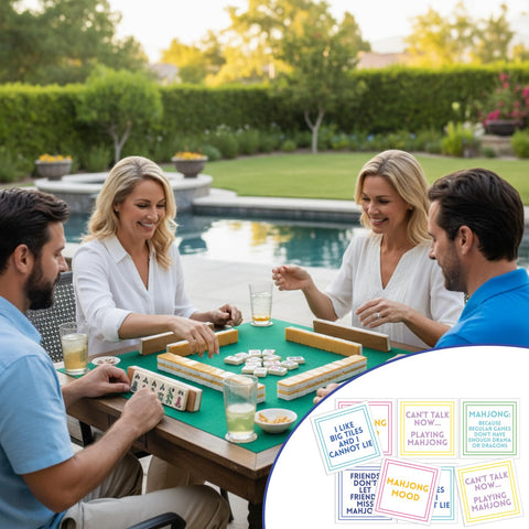 Weekgrat Mahjong napkins packaging reveals a 100-count set for parties.