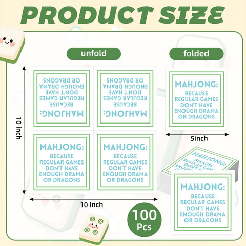 Weekgrat Mahjong napkins with pink pattern add playful flair to celebrations.