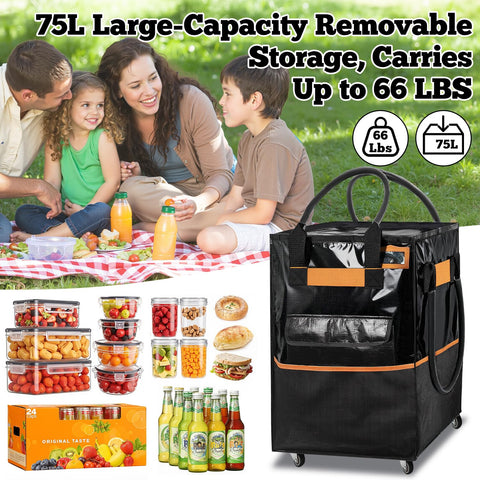 WeenthAvenue bag on wheels with ergonomic handle facilitates one-handed pushing