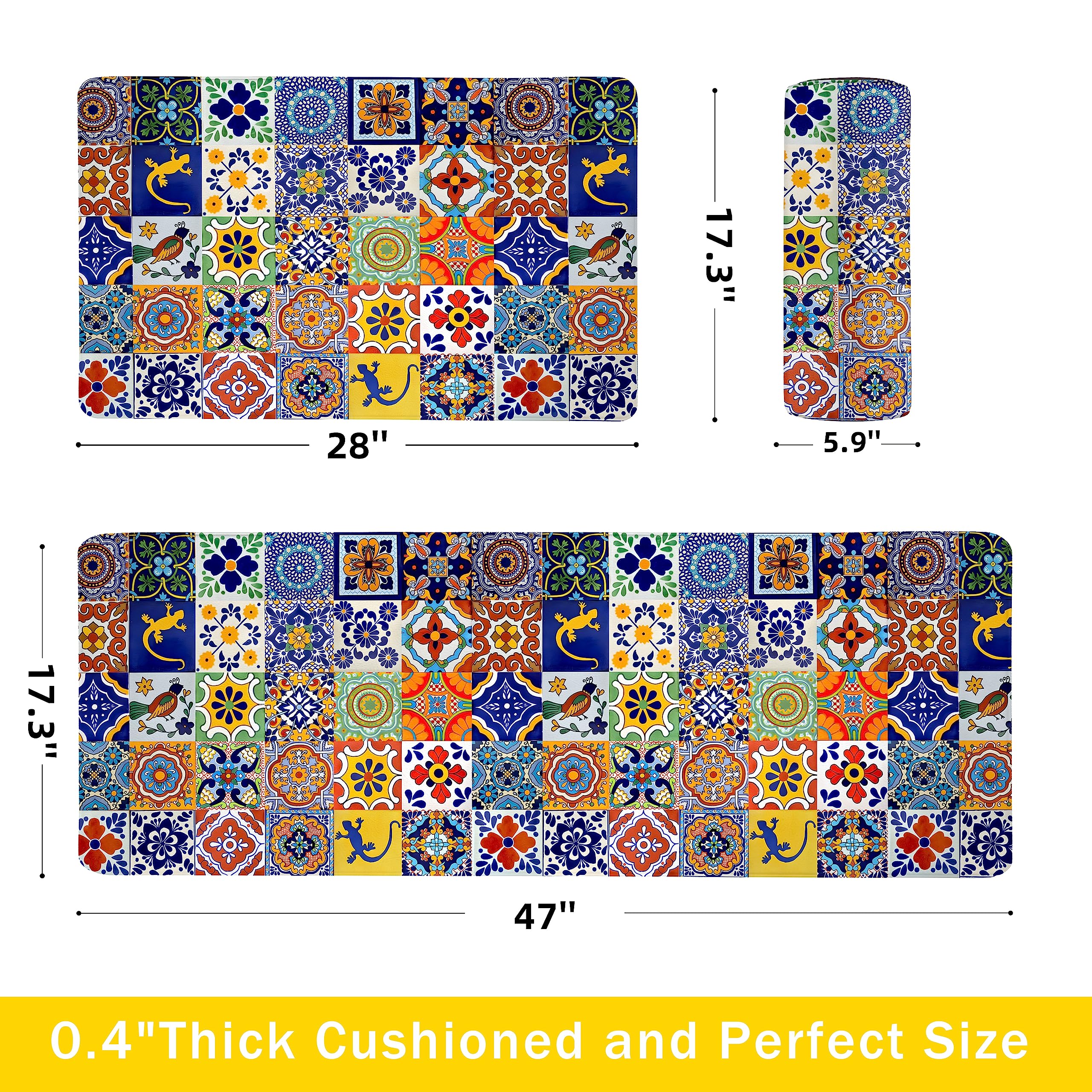 Weesire two-piece anti-fatigue mats provide cushioned comfort while cooking