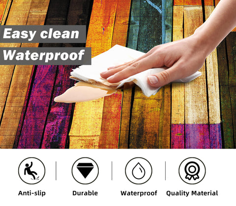 Weesire kitchen mats waterproof surface easy to wipe clean after spills