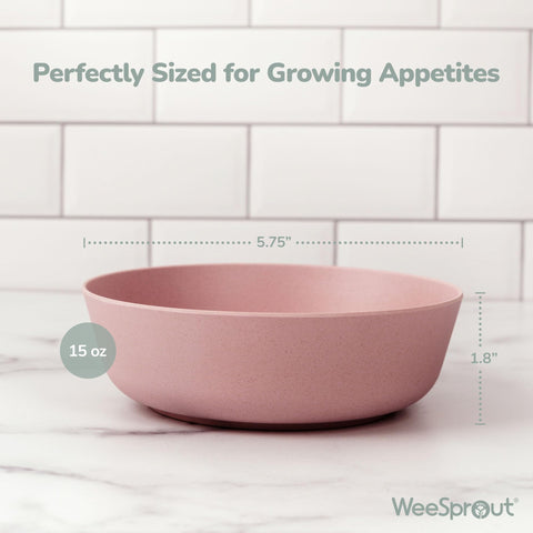 WeeSprout bamboo bowls with green lids simplify lunch packing and snacks