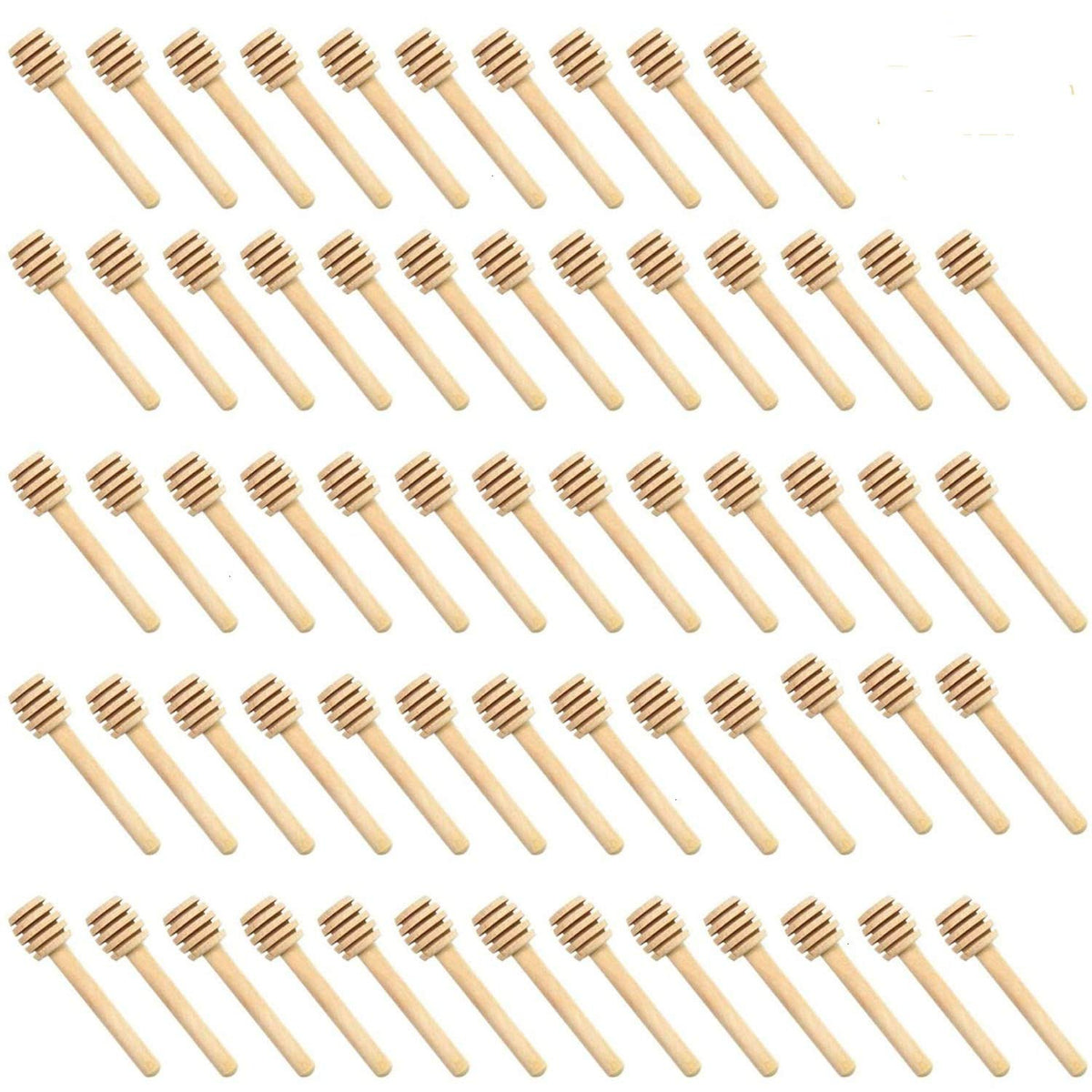 WEFOO wooden honey dipper 3-inch pack for mess-free drizzle.