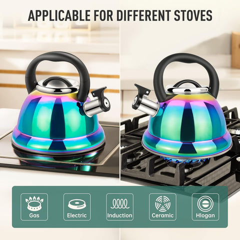 Weftnom 3.7QT capacity kettle ideal for family tea time and gatherings