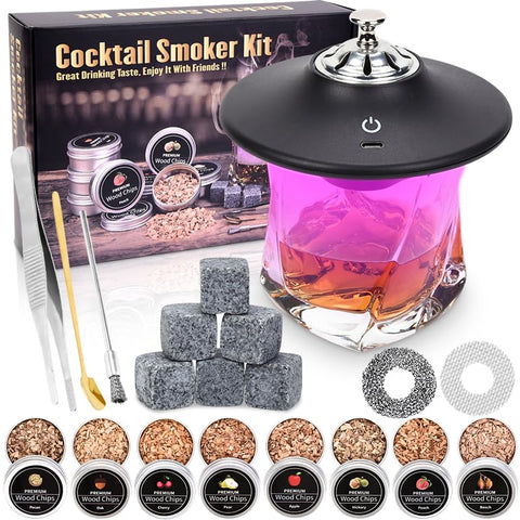 Weibutech electric whiskey smoker kit assembled, top view ready for use and experimentation