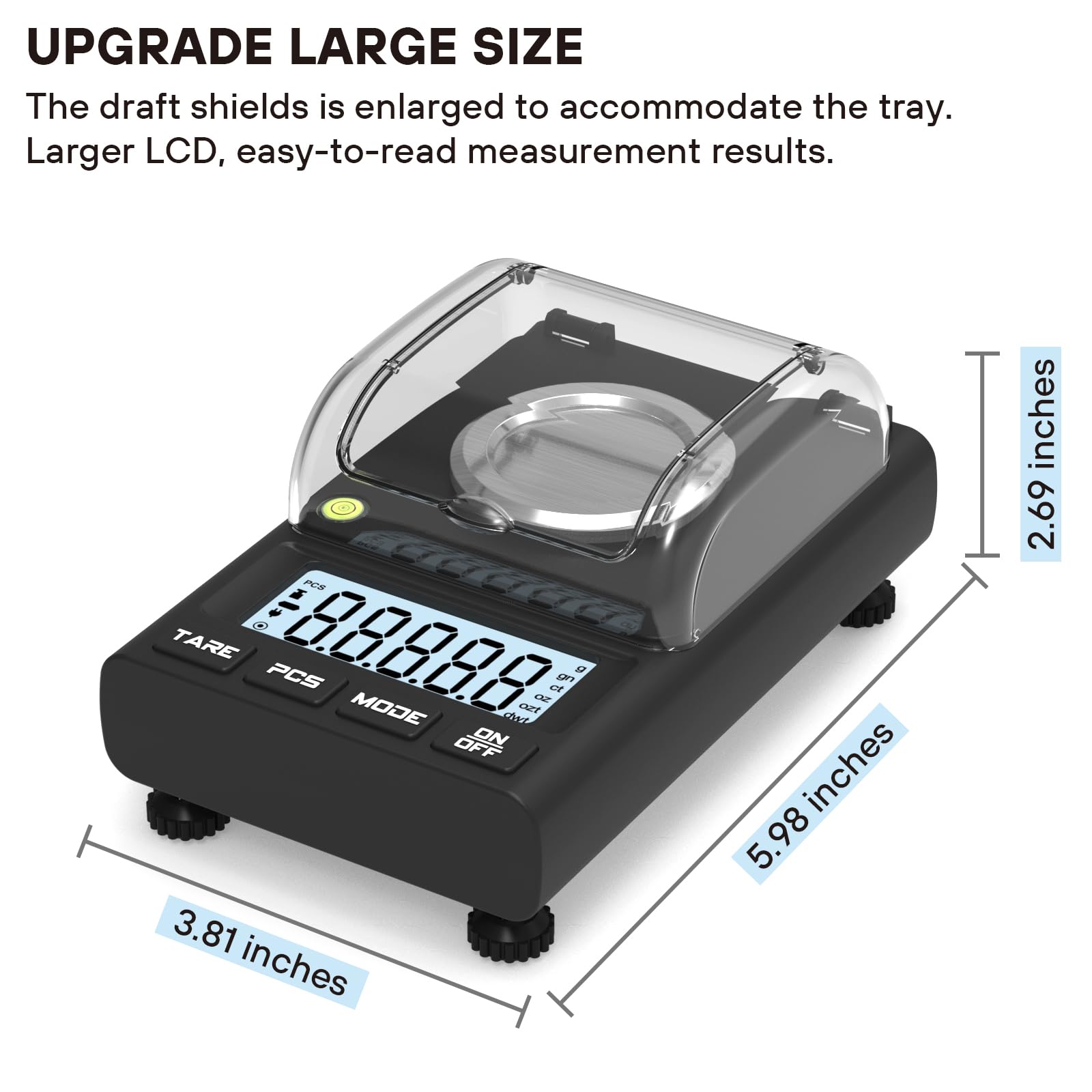 WEIGHTMAN 50 g calibration weight included for quick accuracy checks.
