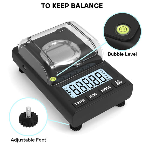WEIGHTMAN power via USB or battery for flexible use.
