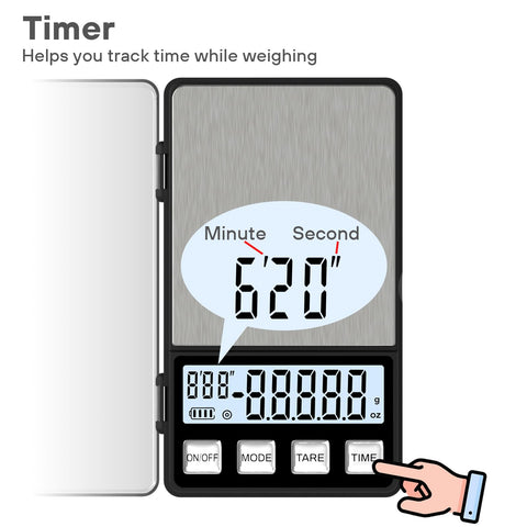 WEIGHTMAN scale with flip cover tray for spill-free weighing.