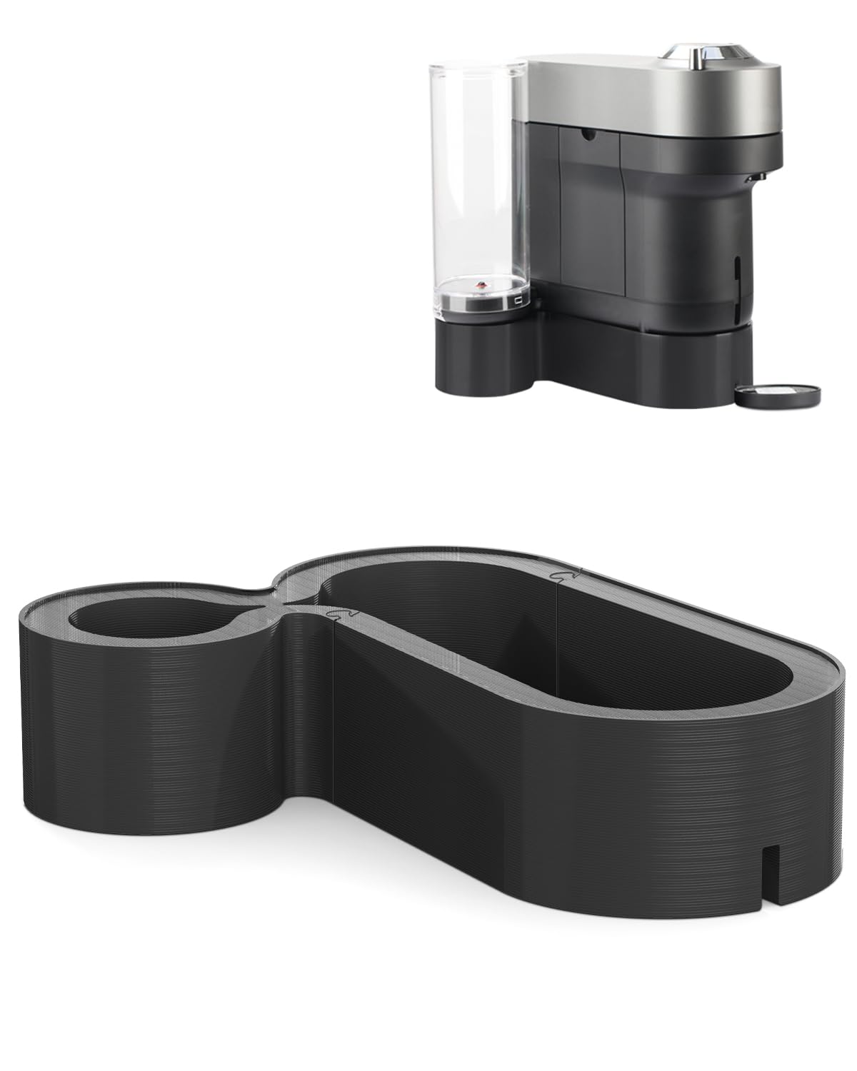 WEIGUZC riser stand for Nespresso Vertuo Pop+ elevates the machine for taller mugs.
