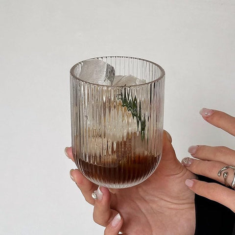 WeirdUncle origami-fluted rocks 9oz with sturdy base for whiskey or juice.