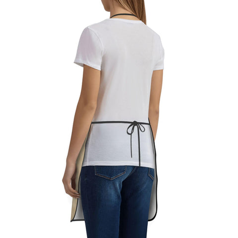 Weiscode apron with adjustable waist strap and long ties for a secure fit.