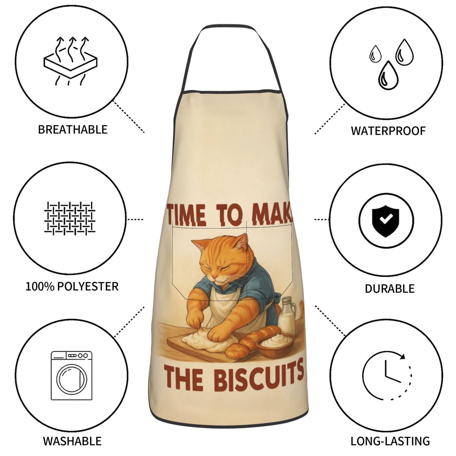 Weiscode breathable polyester fabric keeps you comfortable in the kitchen.