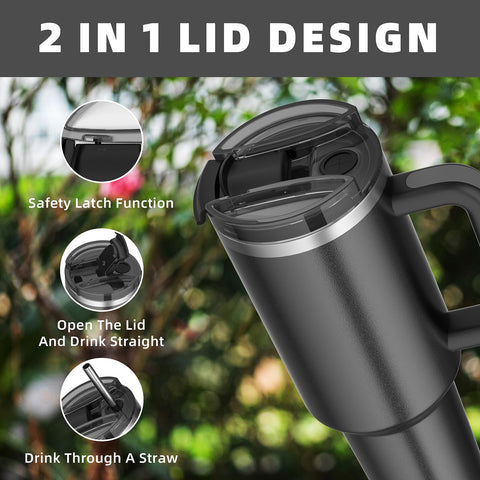 Weisidi 40oz tumbler fits most car cupholders for easy travel.