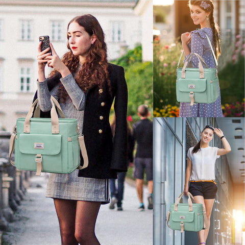 Weitars lunch bag shows removable shoulder strap for hands-free carrying.