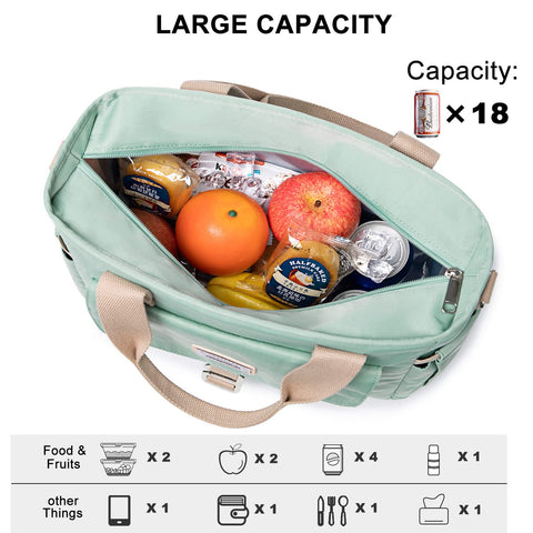 Weitars lunch bag side pocket holds a bottle for easy access.