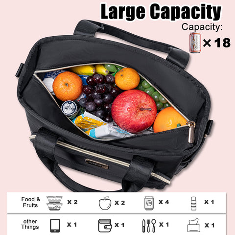 Weitars lunch bag side pocket stores a bottle or umbrella for quick access.
