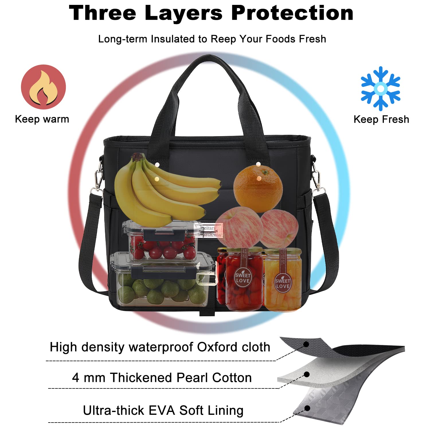 Weitars back pocket stores tissues and cards for easy reach.