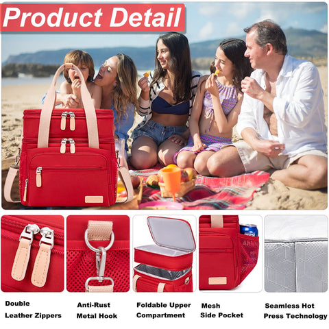 Weitars lunch bag back pocket for small items storage
