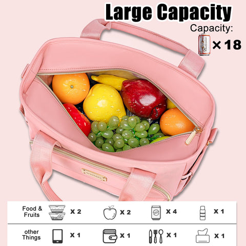 Weitars lunch bag side pockets hold bottles and utensils securely.