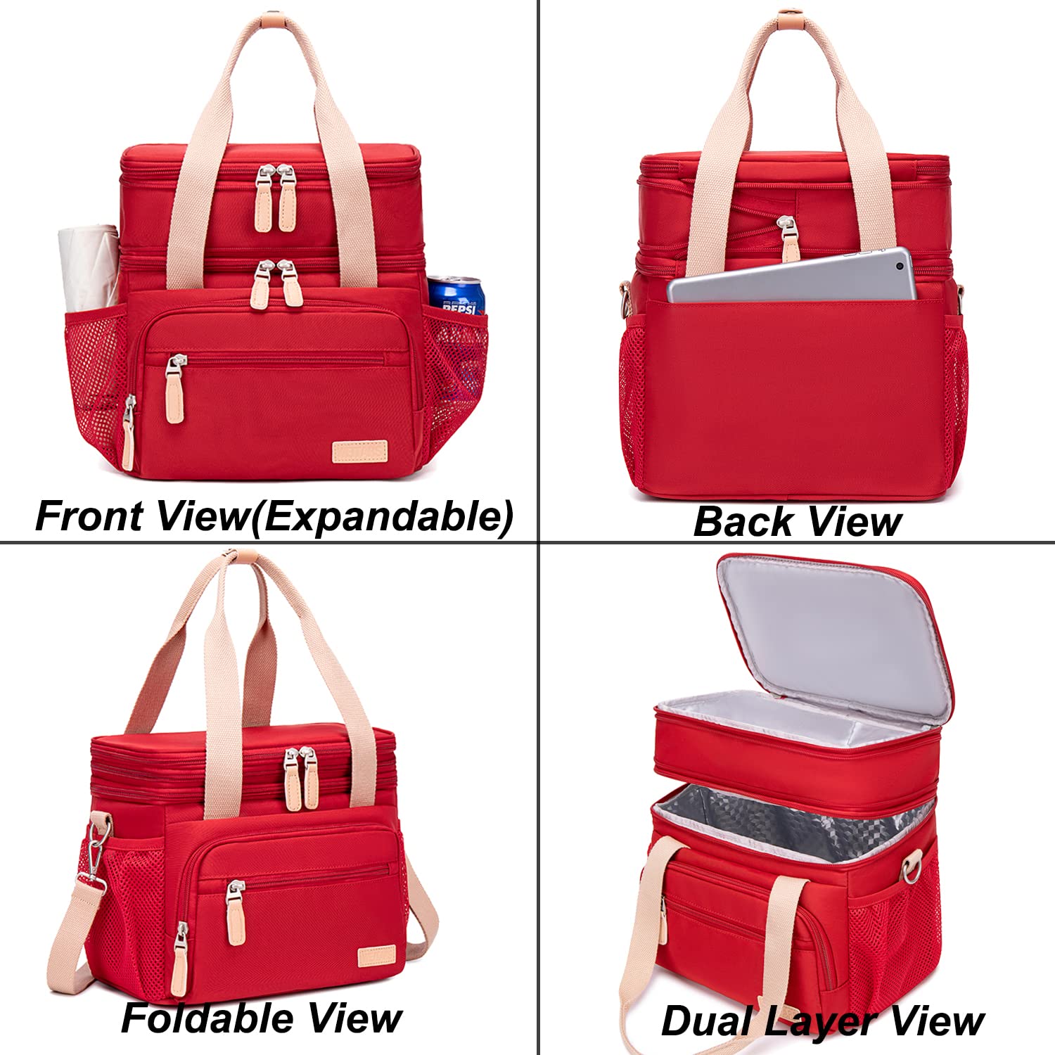 Weitars lunch bag two-carry options offer hand or shoulder transport
