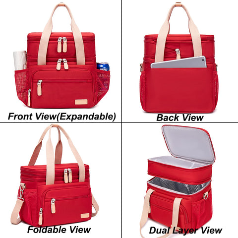 Weitars lunch bag two-carry options offer hand or shoulder transport