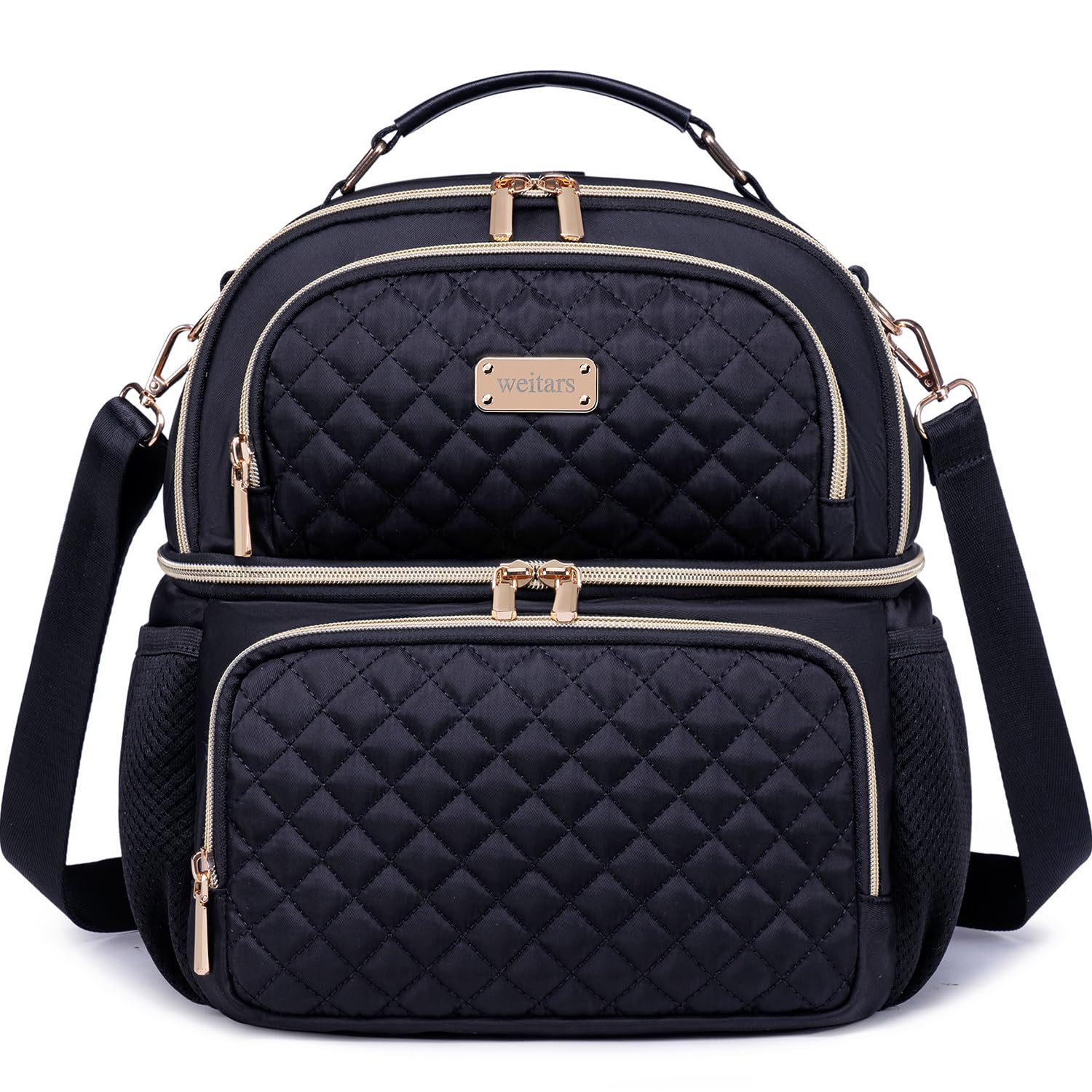Weitars lunch bag for women top dual-compartments view keeps fruits fresh and snacks organized