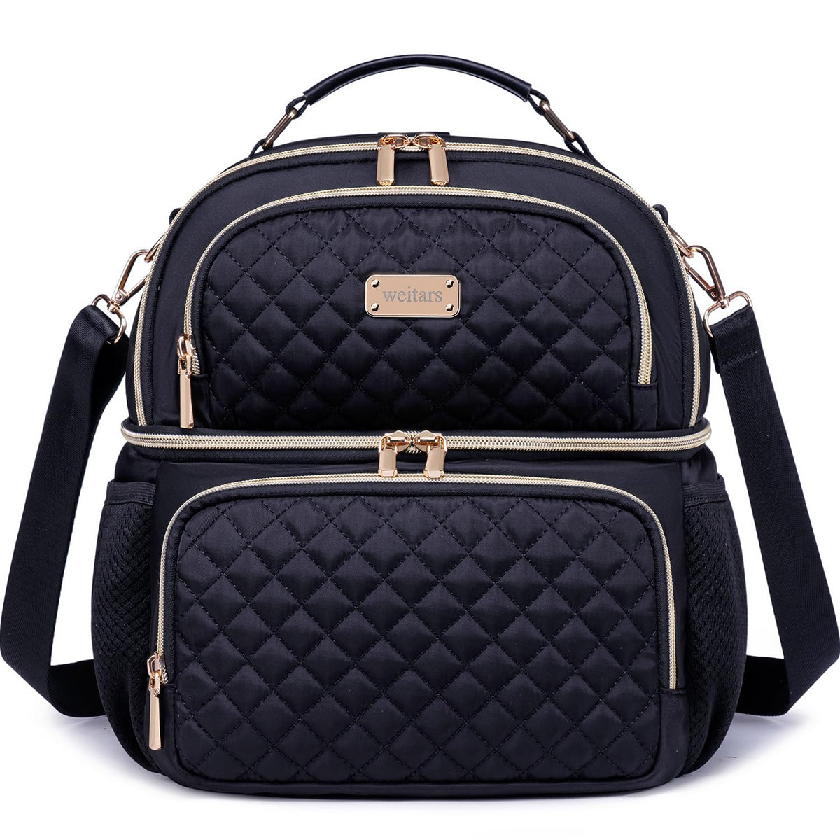 Weitars lunch bag for women top dual-compartments view keeps fruits fresh and snacks organized