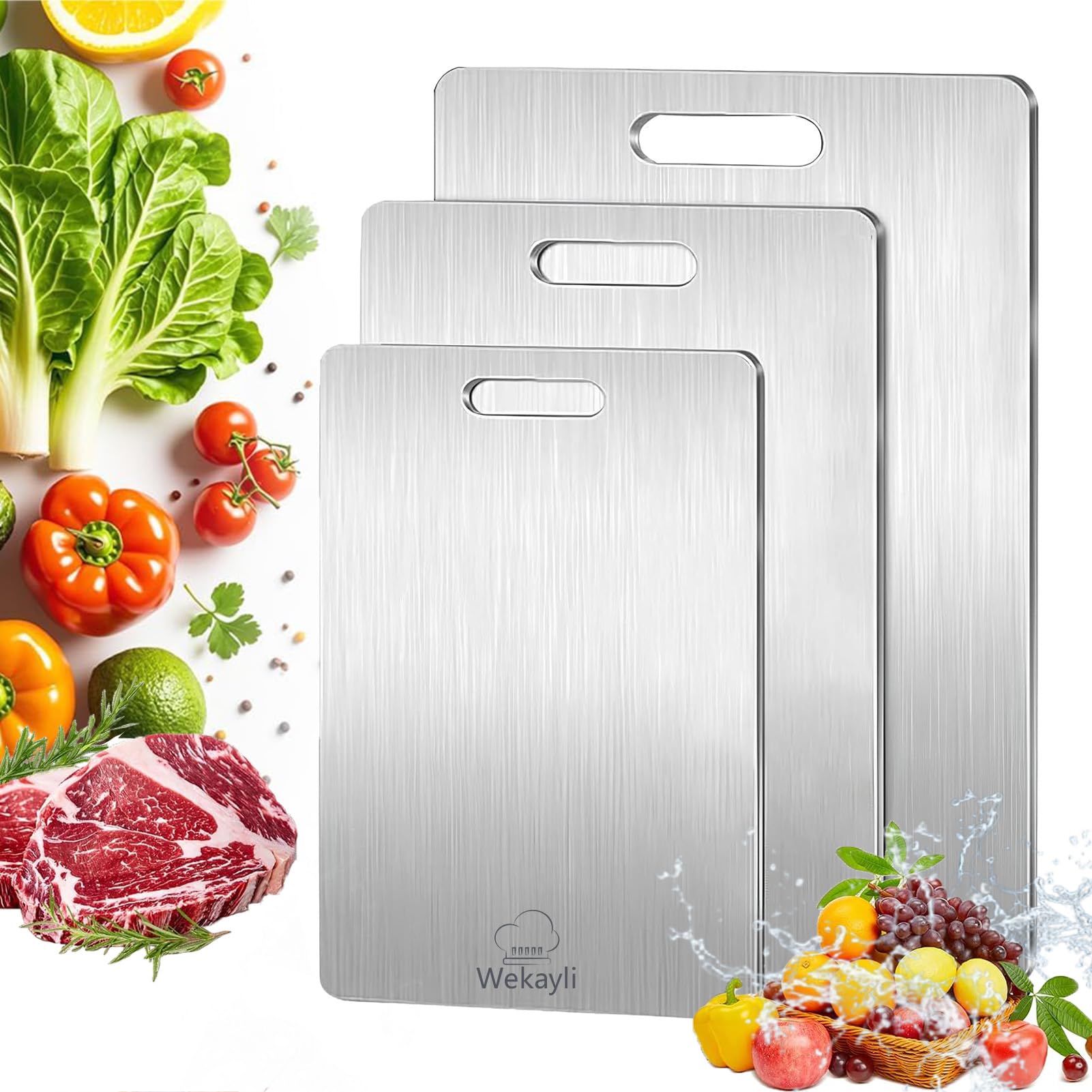 Wekayli 15x11 board, extra prep space for meat and vegetables.