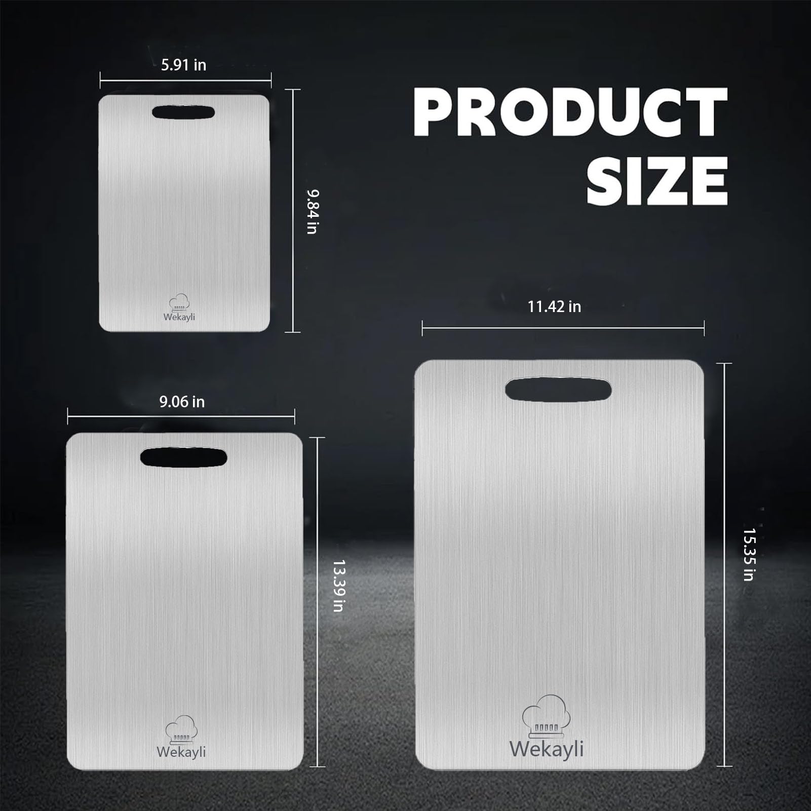 Wekayli easy-clean surface helps keep prep area odor-free.