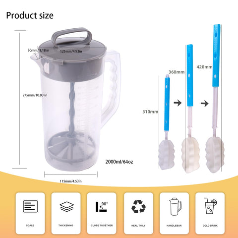 WELKOR adjustable plunger angled blades enable efficient vortex blending