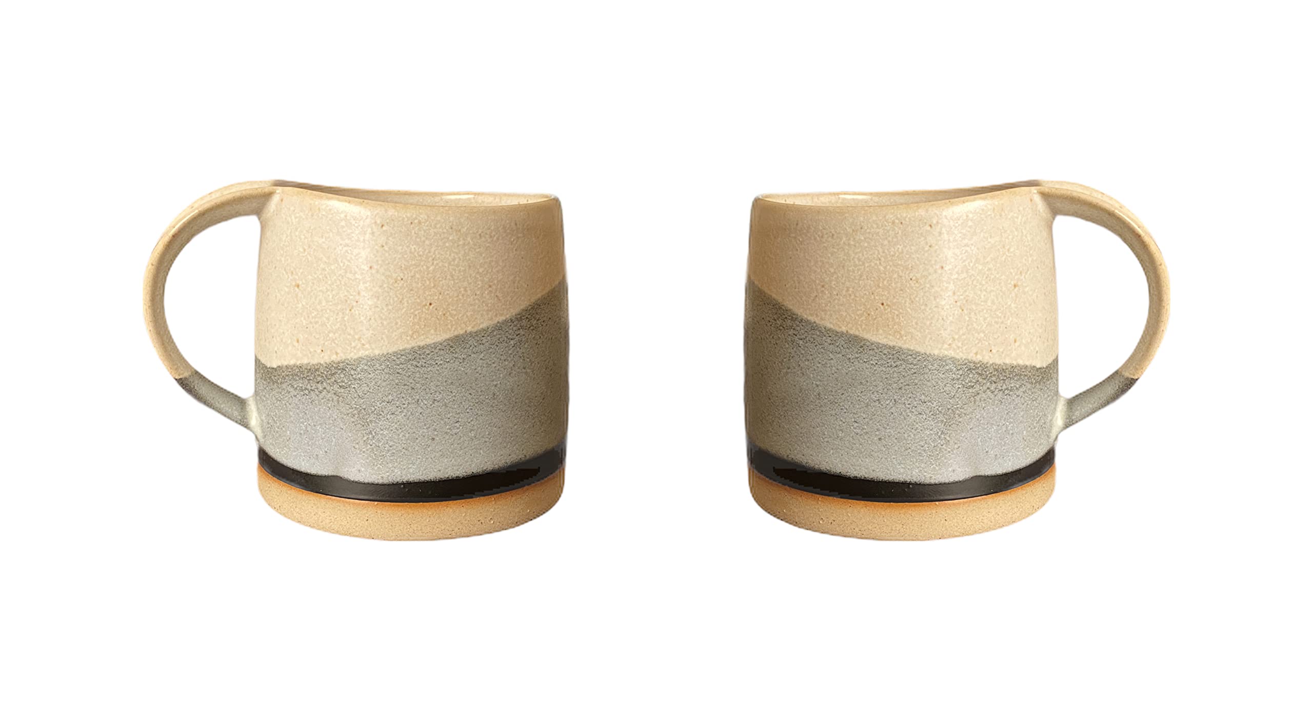 Well Covered & Green night glazed mugs pair in 12oz for morning coffee rituals