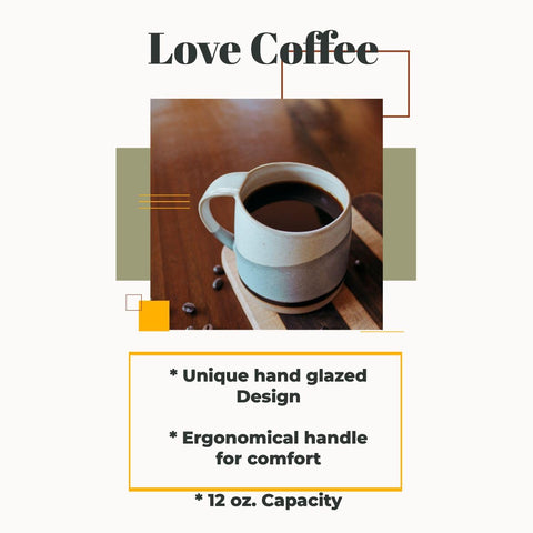 Well Covered & Green cappuccino-style mug close-up shows light glaze