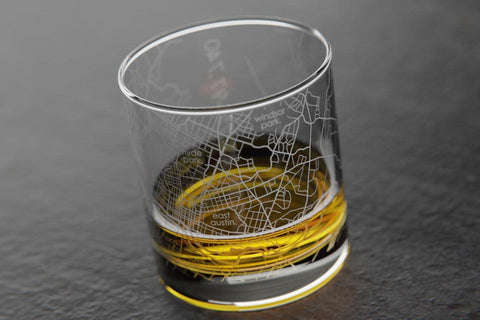 Well Told wraparound city map design on glass sparks conversation during gatherings