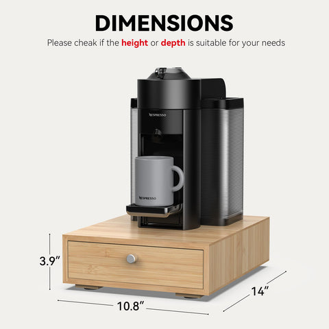 WELL WENG Vertuo drawer capacity indicator for 36 big or 48 small pods.