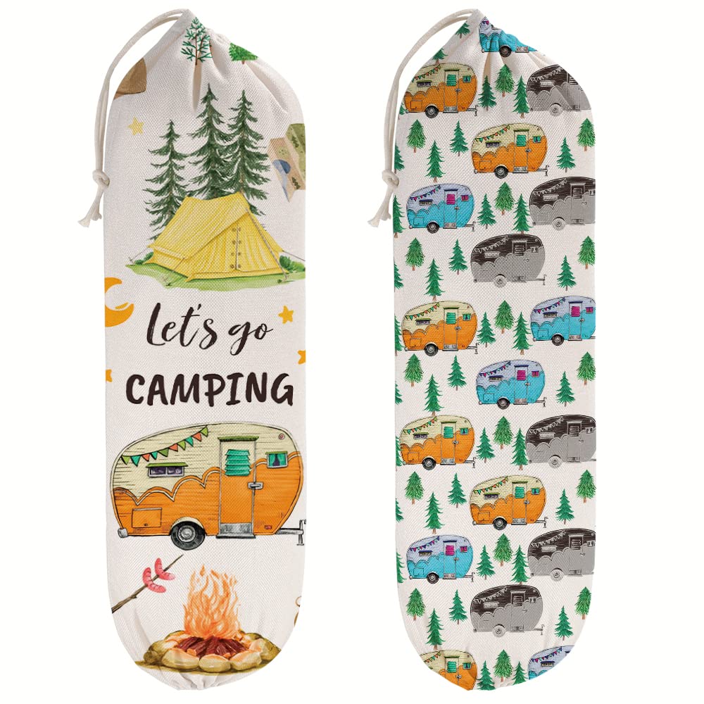 WELLBANEE camping bag holder hanging setup keeps bags neatly stored on a wall or hook.