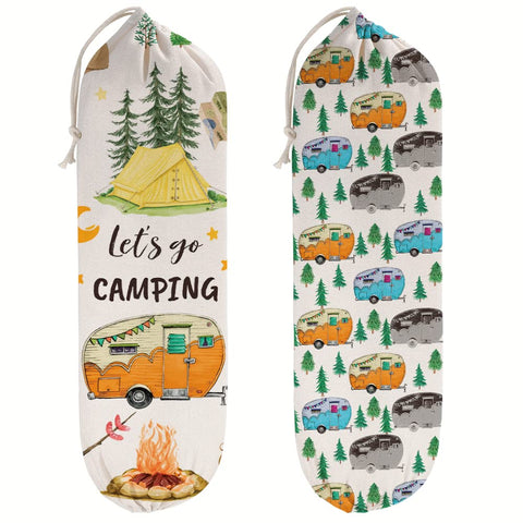 WELLBANEE camping bag holder hanging setup keeps bags neatly stored on a wall or hook.