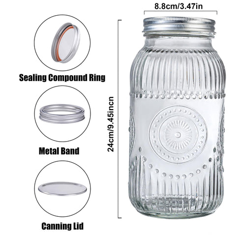 Three-pack WELLIFE mason jars provide ample storage for batch recipes.