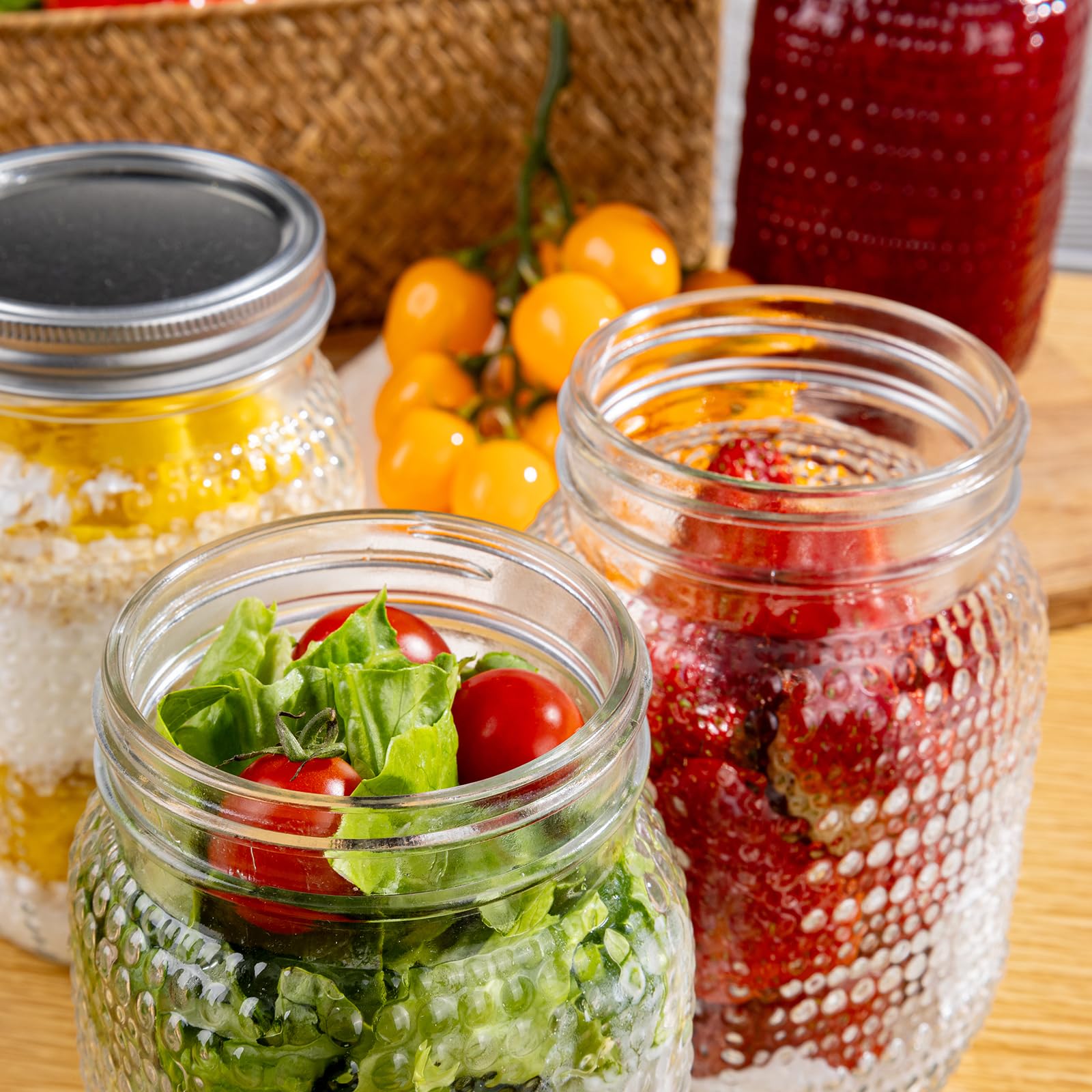 WELLIFE 32 oz jar safe for microwave and dishwasher convenience