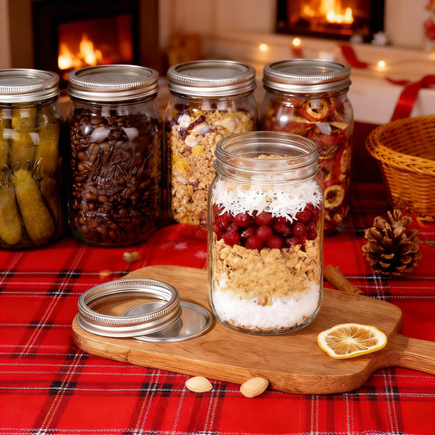 WellLife mason jar 32oz microwave and dishwasher safe for convenient cleanups.