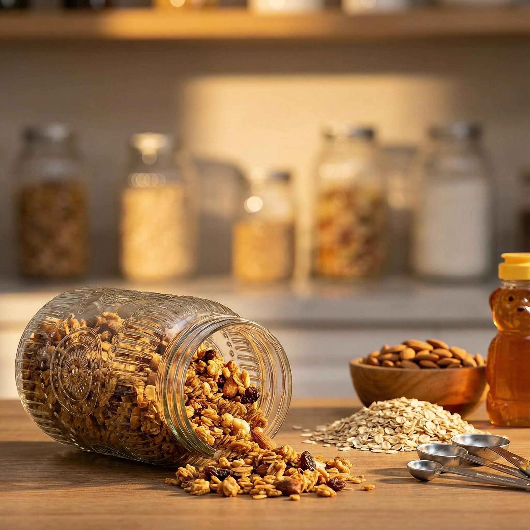 WELLIFE mason jar used as rustic wedding favor or gift.