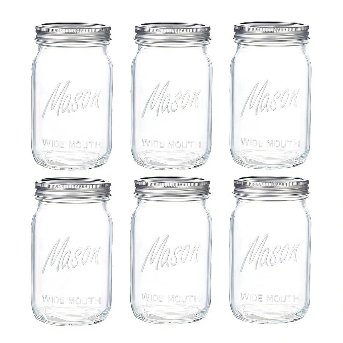 WELLIFE wide-mouth 32oz jar front view for versatile storage and easy access.