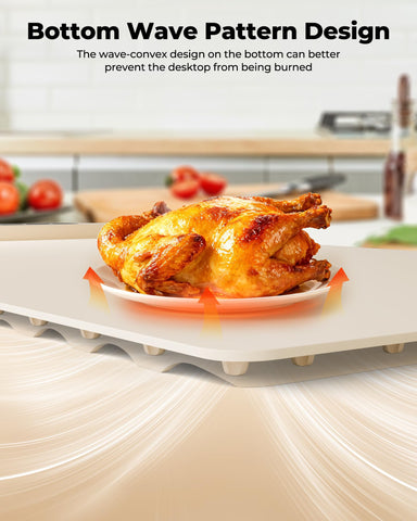 WELLPEAK large 24x15 inch heating area accommodates multiple dishes.